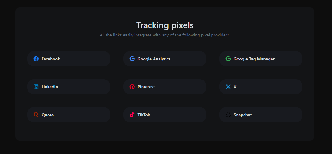 Lin In Bio - BREELNK - Tracking pixels